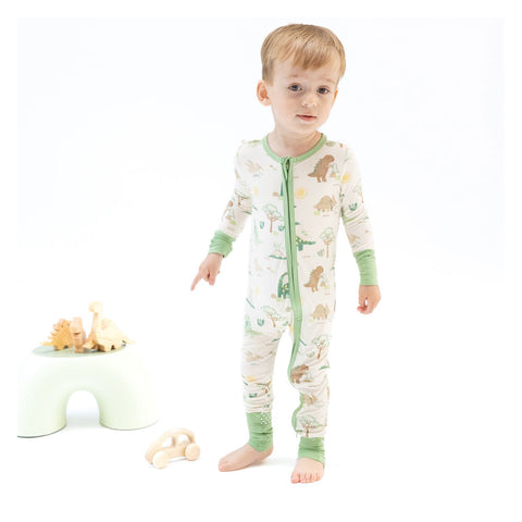 Angel Dear 2-Way Zipper Romper - Baby Love Dinos
