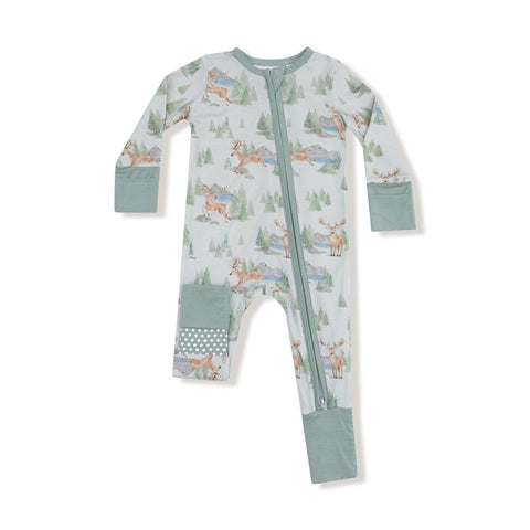 Angel Dear 2-Way Zipper Romper - Buck Deer