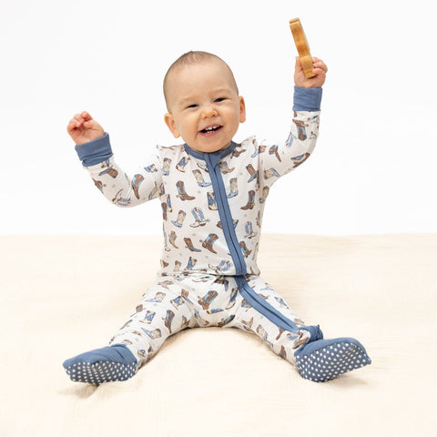 Angel Dear Convertible Romper - Cowboy Boots (Size 0-3m)
