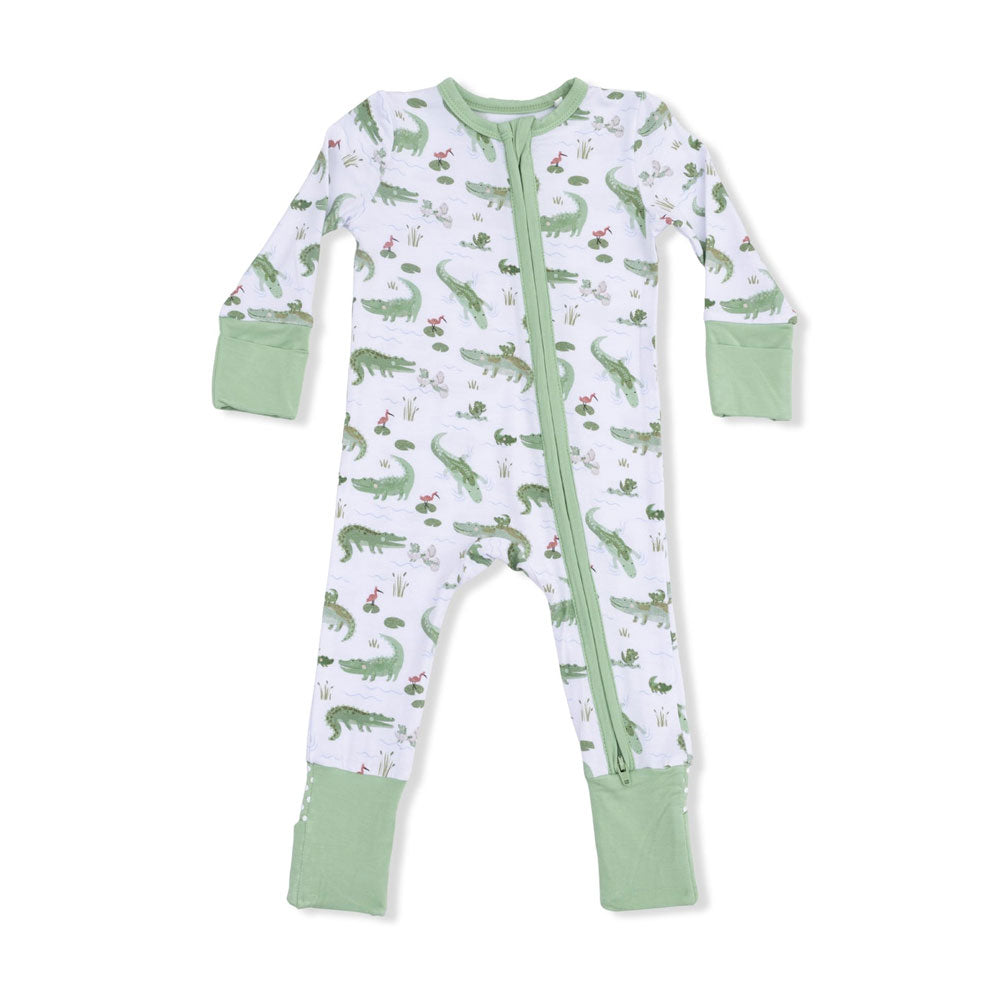 Angel Dear Convertible Romper - Crayon Alligators