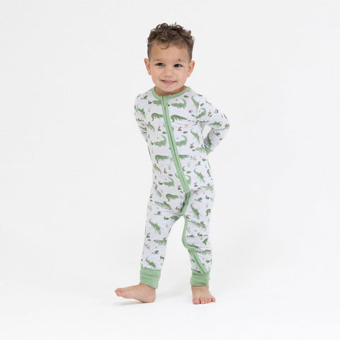 Angel Dear Convertible Romper - Crayon Alligators