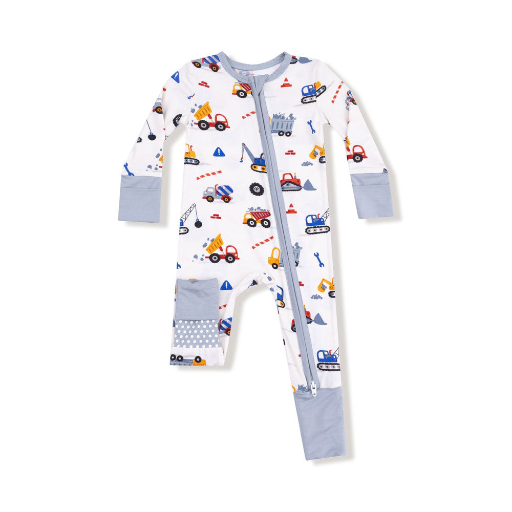 Angel Dear 2-Way Zipper Romper - Crayon Construction