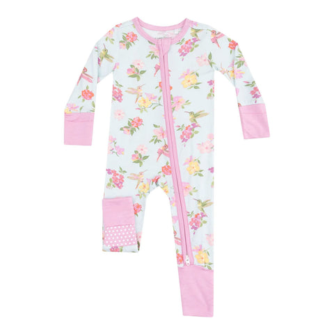 Angel Dear 2-Way Zipper Romper - Cute Hummingbirds