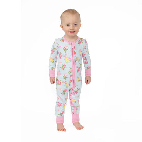 Angel Dear 2-Way Zipper Romper - Cute Hummingbirds