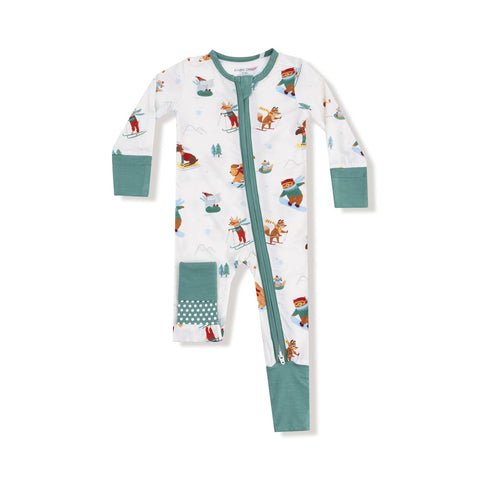 Angel Dear 2-Way Zipper Romper - Winter Animal Sports