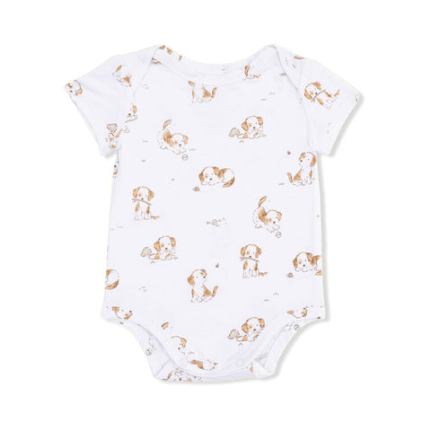Angel Dear Short Sleeve Bodysuit - Explorer Puppy