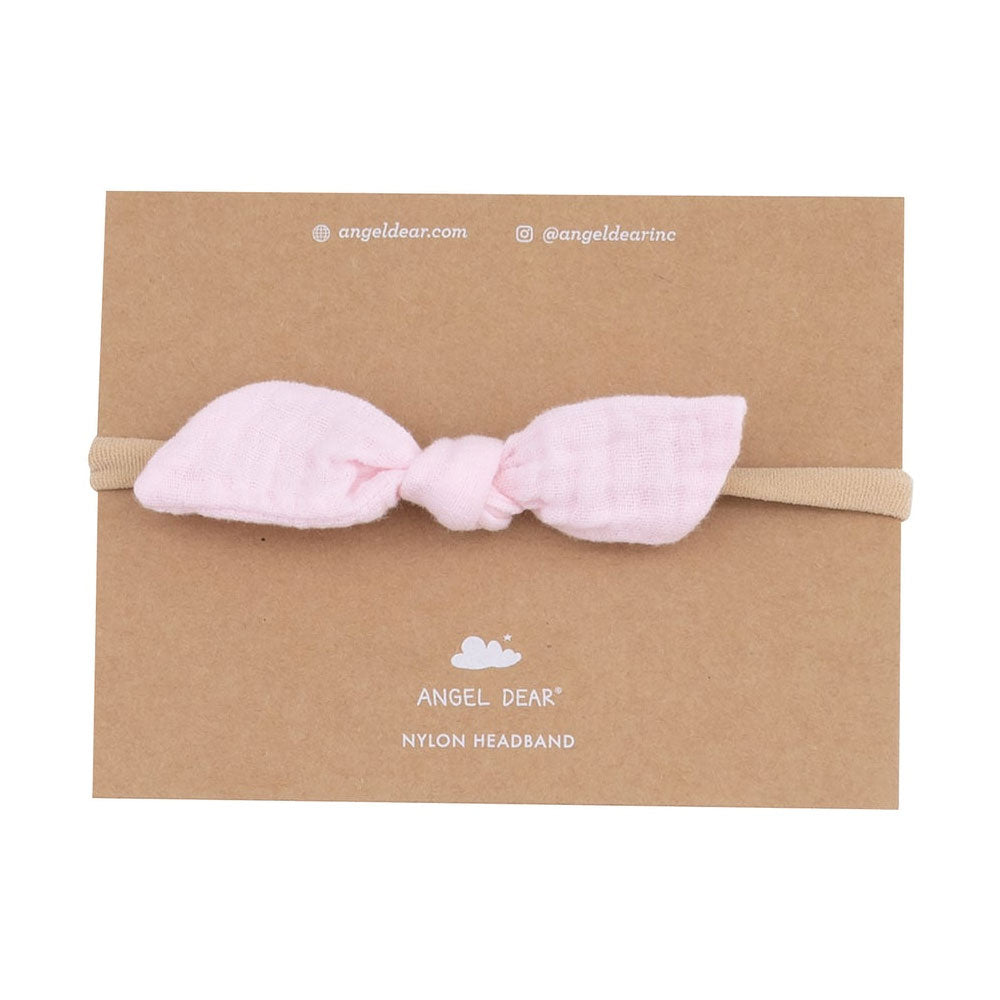 *Angel Dear Bow with Nylon Headband - Ballerina Pink