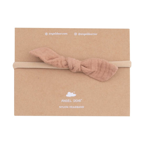*Angel Dear Bow with Nylon Headband - Camel