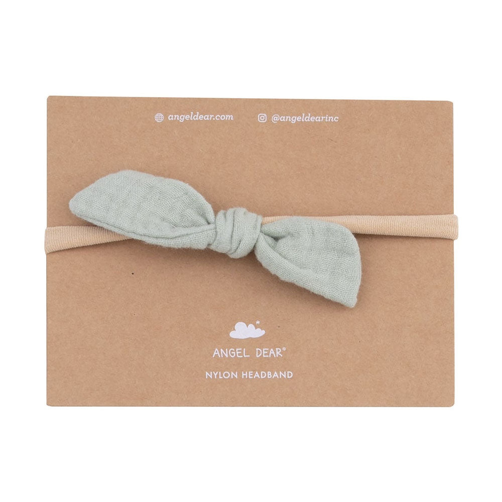 *Angel Dear Bow with Nylon Headband - Desert Green