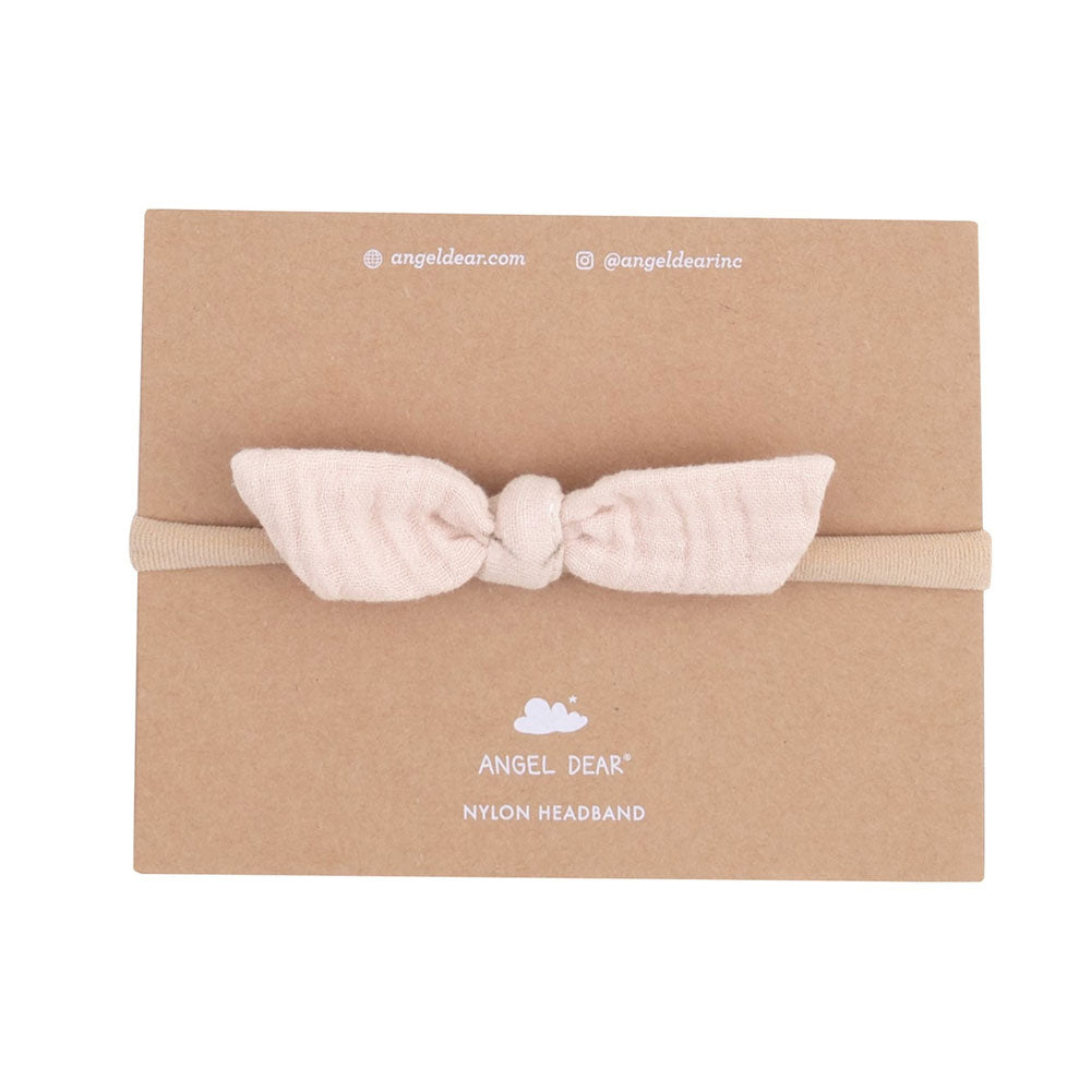 *Angel Dear Bow with Nylon Headband - Rose Smoke
