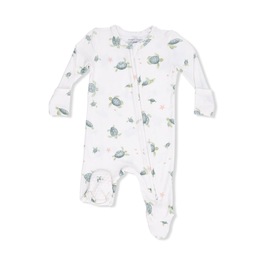 Angel Dear 2-Way Zipper Footie - Sea Turtles