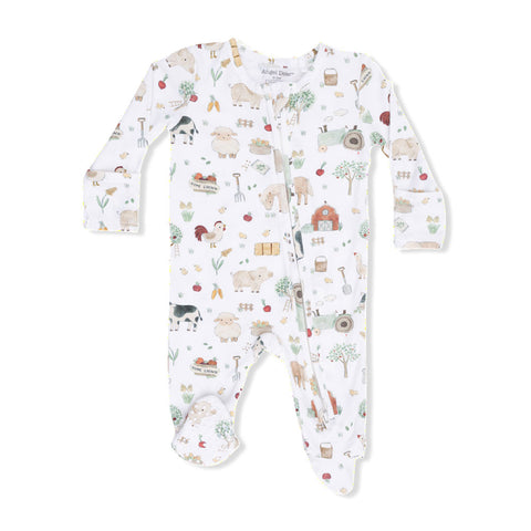 Angel Dear 2-Way Zipper Footie - Cute Farm Animals Uni