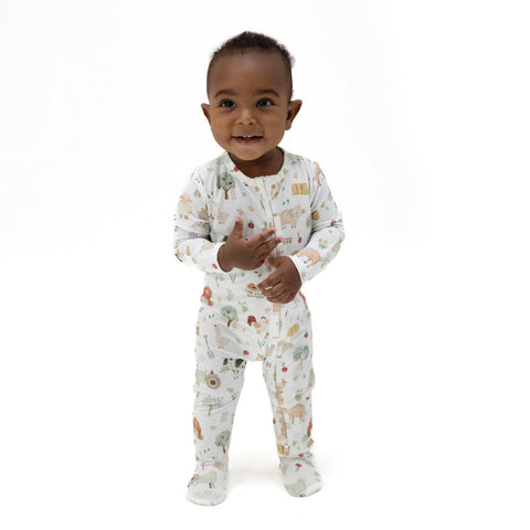 Angel Dear 2-Way Zipper Footie - Cute Farm Animals Uni
