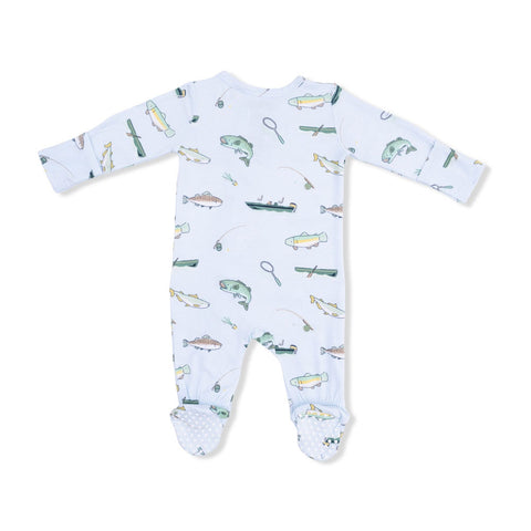 Angel Dear 2-Way Zipper Footie - Fishing (Size Newborn)