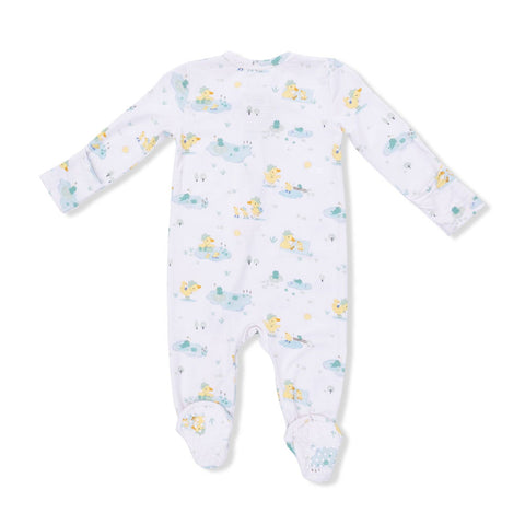 Angel Dear 2-Way Zipper Footie - Frog & Duck Pond
