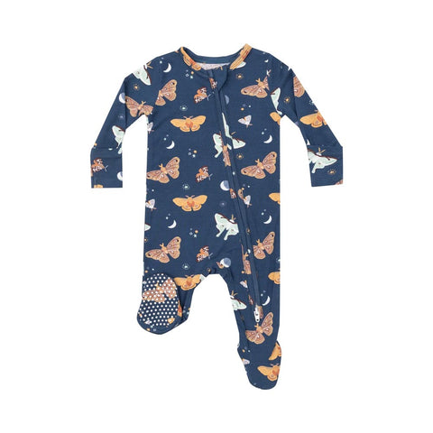 Angel Dear 2-Way Zipper Footie - Moths (Size 9-12m)