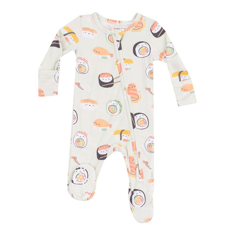 Angel Dear 2-Way Zipper Footie - Sushi Green