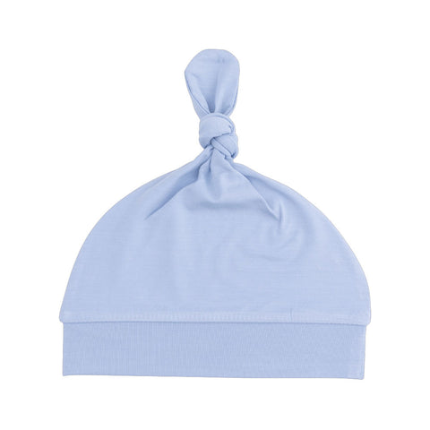 Angel Dear Knotted Hat - Solid Blue Fog (Size 0-3m)