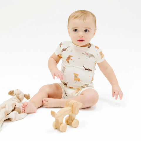 Angel Dear Lounge Wear Shorts - Watercolour Puppies