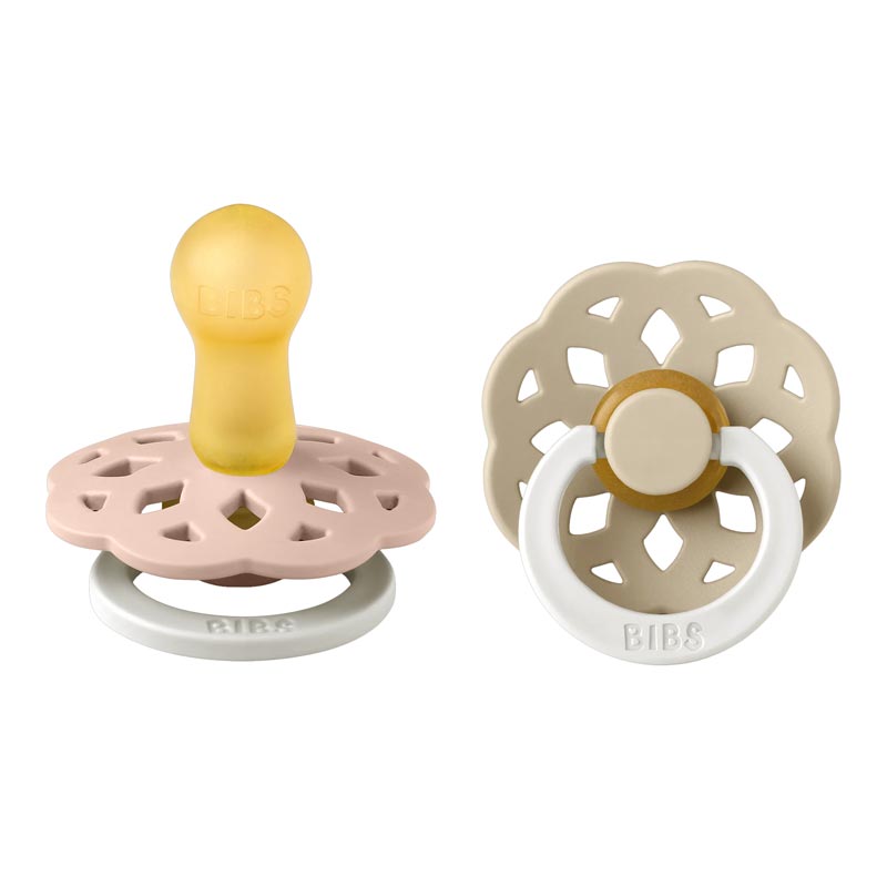Bibs Boheme Glow in the Dark Pacifiers Blush & Vanilla