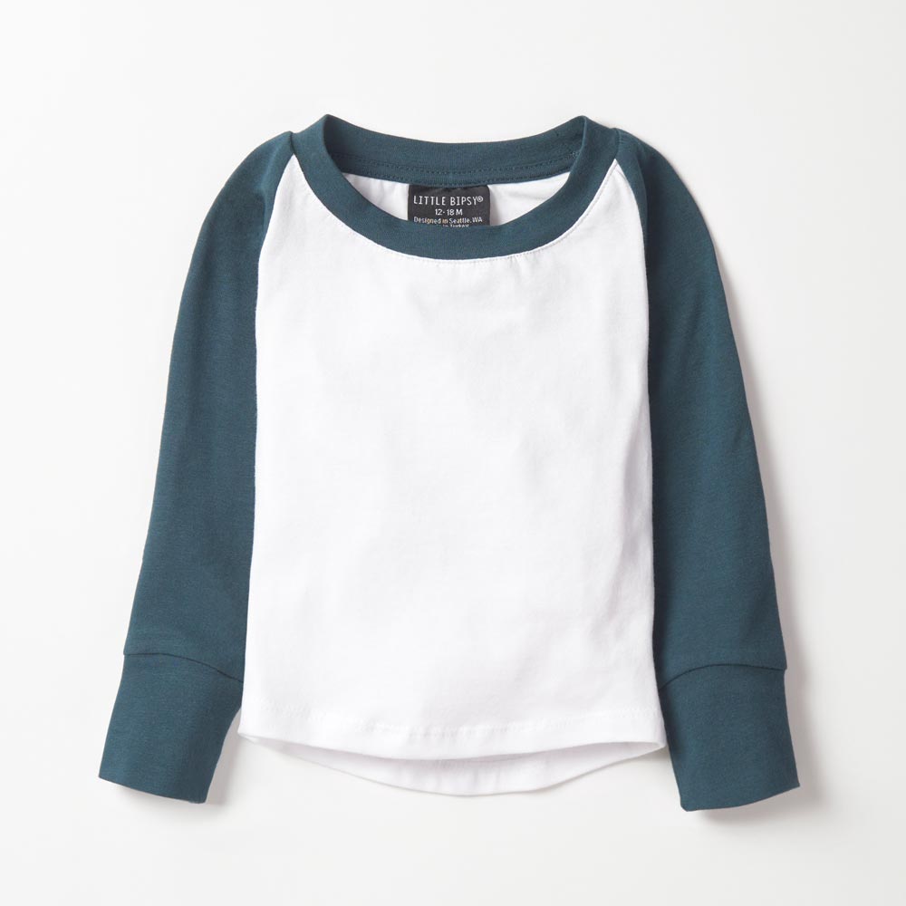 Little Bipsy Long Sleeve Baseball Tee - Night Fall *CLEARANCE*