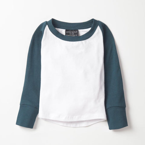 Little Bipsy Long Sleeve Baseball Tee - Night Fall *CLEARANCE*