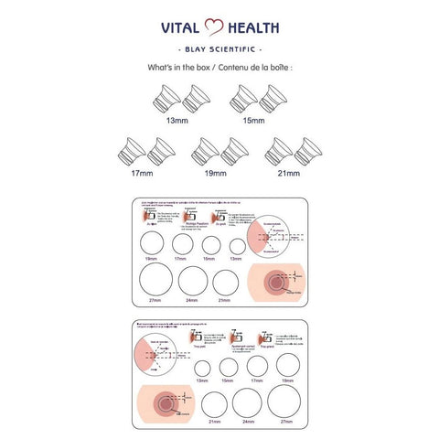 *Vital Health Flange Kit for Vital Health Wearable Breast Pump