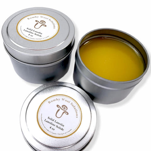 Bumby Wool Solutions – 4 oz Solid Lanolin Tin