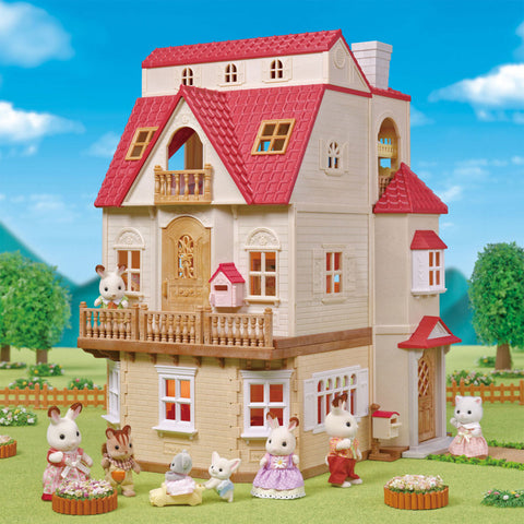 *Calico Critters Red Roof Country Home & Secret Attic Playroom