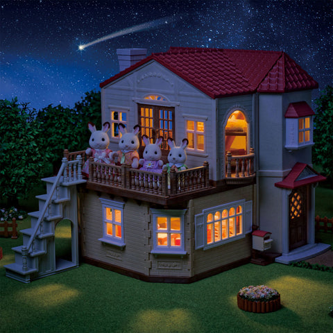*Calico Critters Red Roof Country Home & Secret Attic Playroom