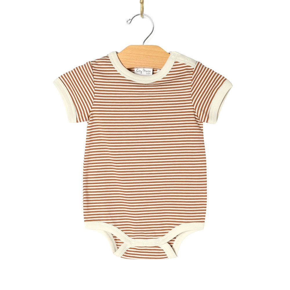 City Mouse Bodysuit - Toffee Stripe