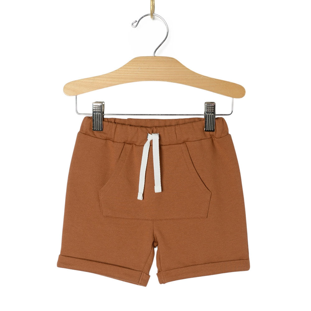 City Mouse Kangaroo Pocket Shorts - Toffee