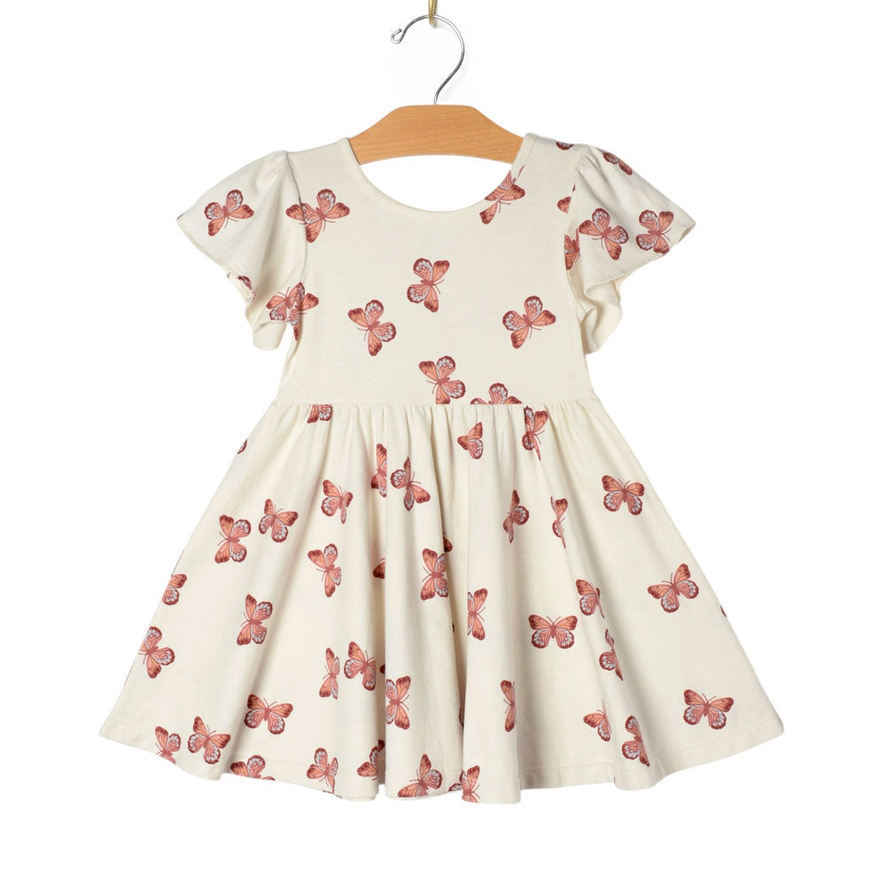 City Mouse Twirl Dress - Butterflies