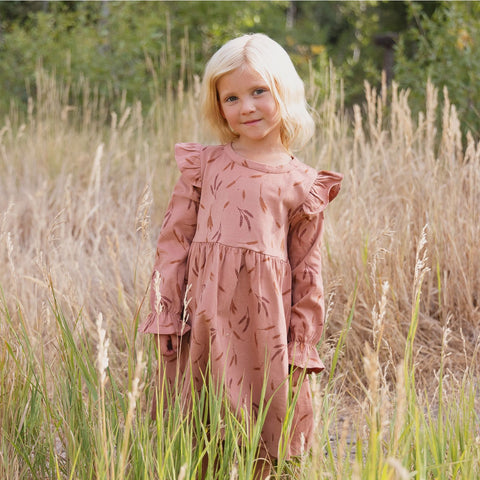 City Mouse Flutter Sleeve Dress - Harvest