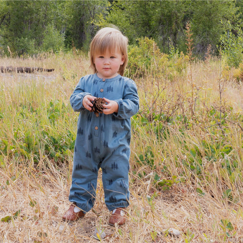 City Mouse Henley Romper - Twilight Forest