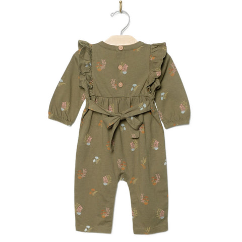 City Mouse Flutter Long Romper - Lichen Mushrooms