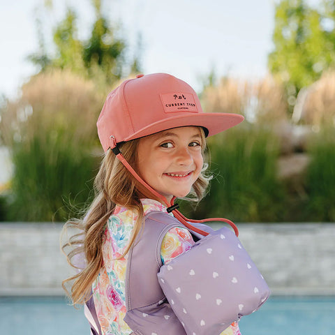 Current Tyed Classic Waterproof Snapback Hat - Burnt Coral