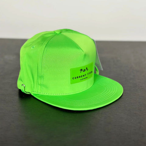 Current Tyed Classic Waterproof Snapback Hat - Neon Green
