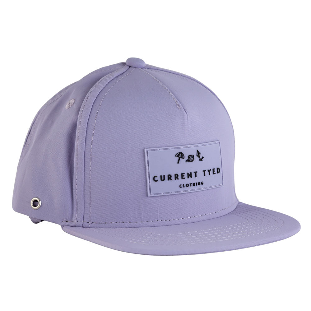 Current Tyed Classic Waterproof Snapback Hat - Purple