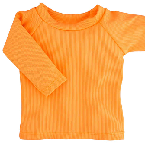 Current Tyed Rashguard - Ribbed Neon Orange