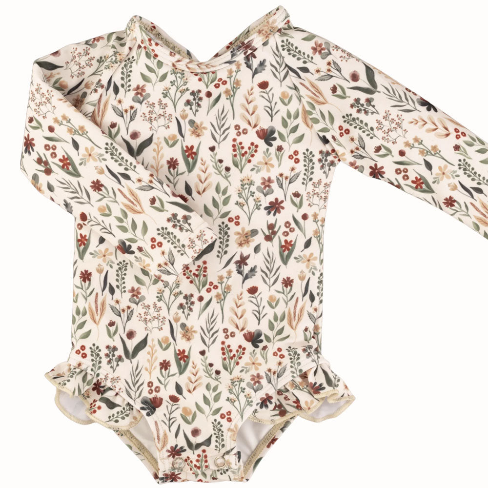 Current Tyed Ruffle Rashguard Suit - The Ivy