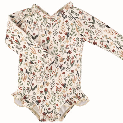 Current Tyed Ruffle Rashguard Suit - The Ivy