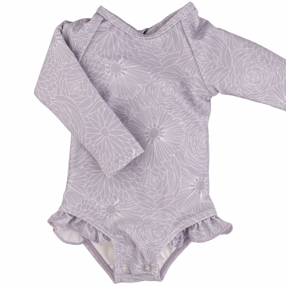 Current Tyed Ruffle Rashguard Suit - The Lily