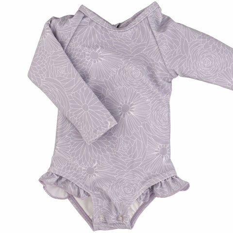 Current Tyed Ruffle Rashguard Suit - The Lily