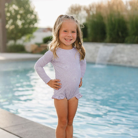Current Tyed Ruffle Rashguard Suit - The Lily
