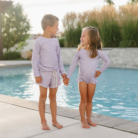 Current Tyed Ruffle Rashguard Suit - The Lily