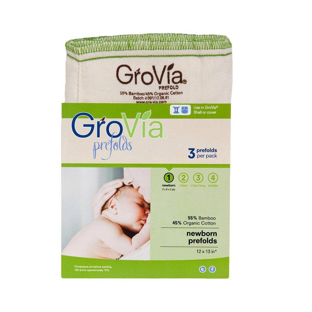 GroVia Bamboo Prefold - 3 Pack