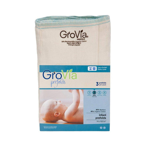 GroVia Bamboo Prefold - 3 Pack