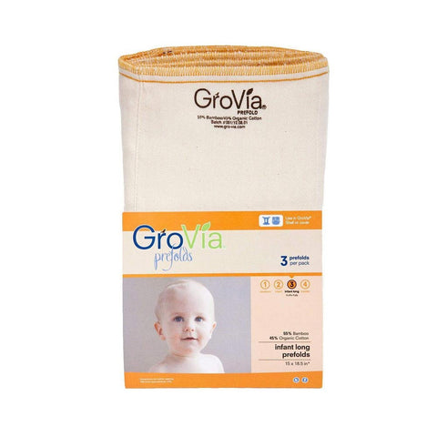 GroVia Bamboo Prefold - 3 Pack