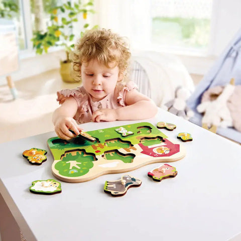 *Hape Farm Animals Peg Puzzle